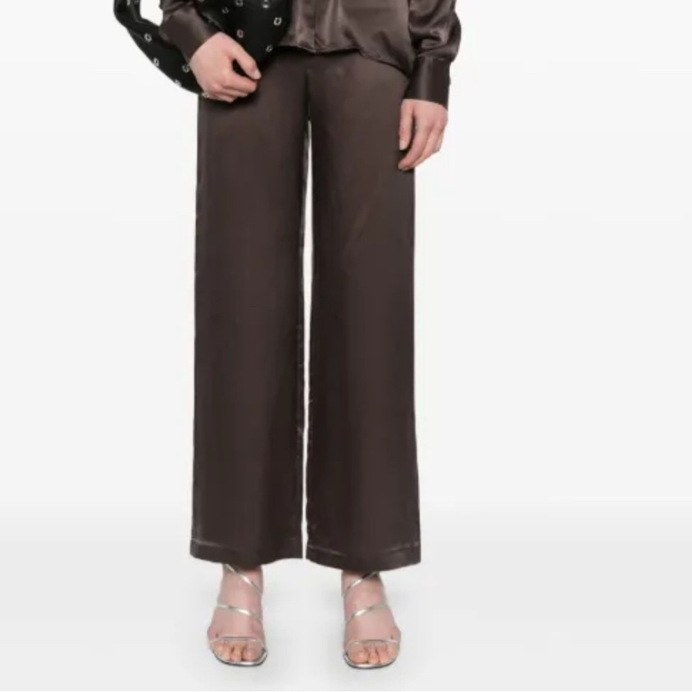 NWT IRO Jonille Silk Pants in Chocolate Brown